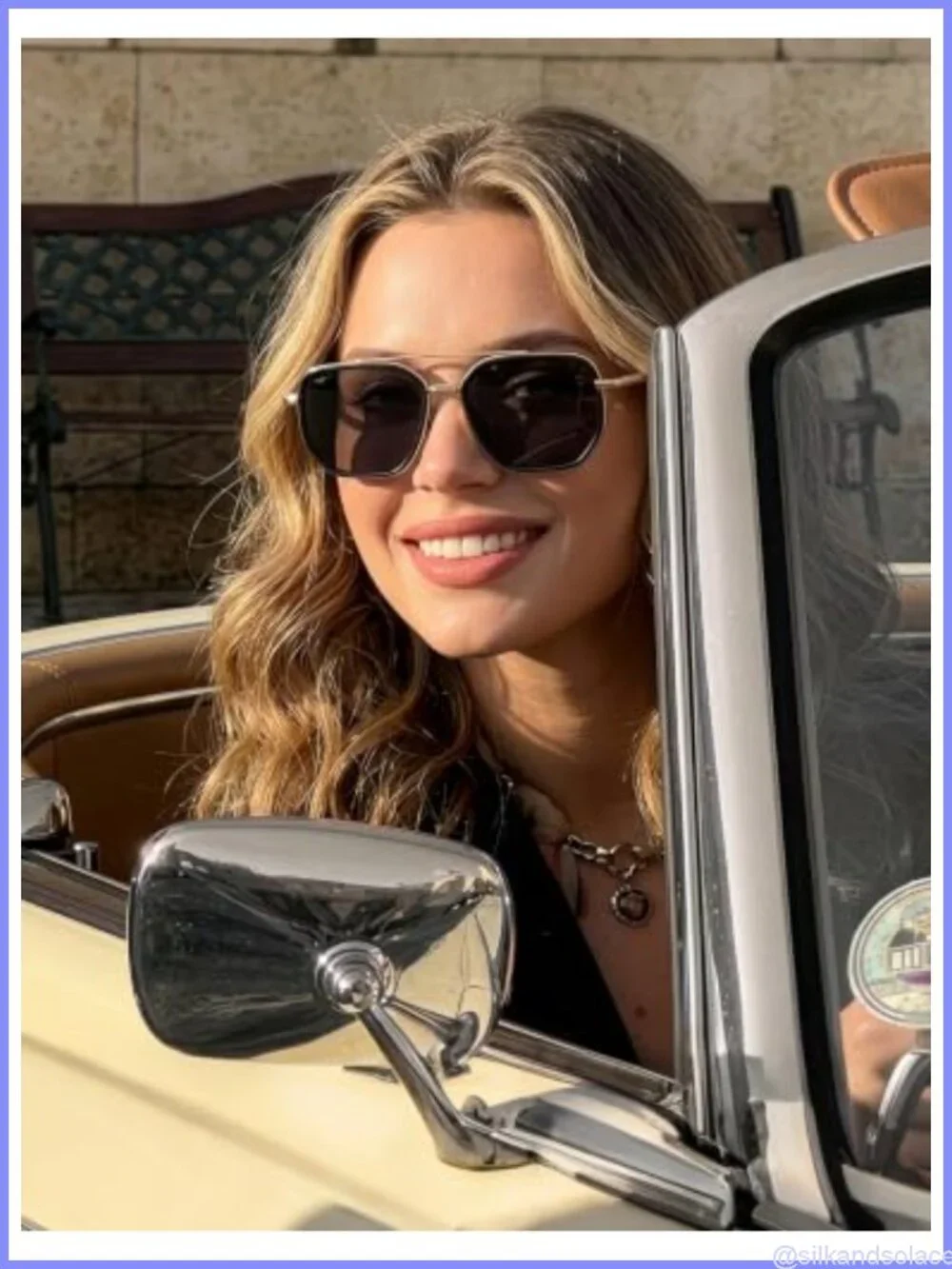 Polarized Metal Aviator Sunglasses Retro UV400 Protection Sun Glasses